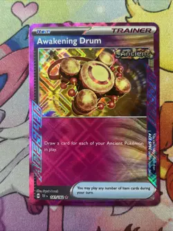 Awakening Drum 141/162 ACE SPEC Pokemon TCG S&V Temporal Forces - Image 1