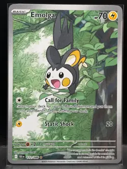 2025 Pokemon Black Bolt Emolga Illustration Rare #112/086 - Image 1