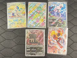 Lot Of 5 Pokemon IRs And Full arts From Pitch Black NM. Freshly Pulled!! - Image 1