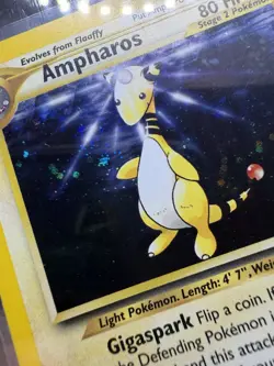 Pokemon TCG: Ampharos - 1/111 Neo Genesis Holo [NM with Hand Swirl!!!!🌀] - Image 2