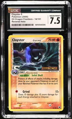 *POP 6* CGC 7.5 Cloyster δ Delta Reverse Holo EX Dragon Frontiers 14/101 Pokemon - Image 1