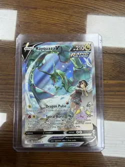 Pokemon TCG Rayquaza V Alt Full Art Holo Ultra Rare 194/203 ES EN 2021 - Image 3