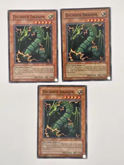 YuGiOh TCG 3 x Thunder Dragon - MRD-097 - Common MP-LP - GOAT format - Image 1