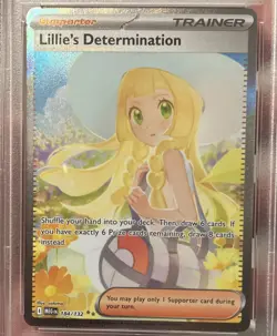 Pokemon Lillie's Determination Me01 Mega Evolution SIR Holo EN 184/132 PSA 9 - Image 2