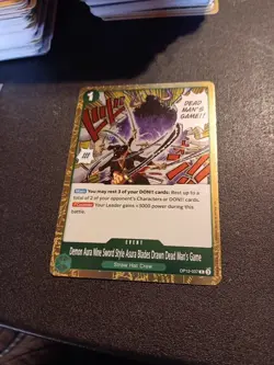 One Piece - OP12-037 R - Demon Aura Nine Sword Style Asura Blades Drawn Dead Man - Image 1