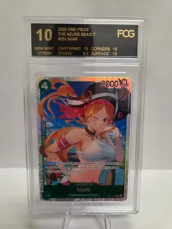 Nami OP14-031 The Azure Sea's Seven One Piece FCG Gem Mint 10 - Image 1