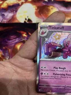 Tinkatuff 166/091 Pokemon Paldean Fates Baby Shiny Rare Near Mint - Image 2