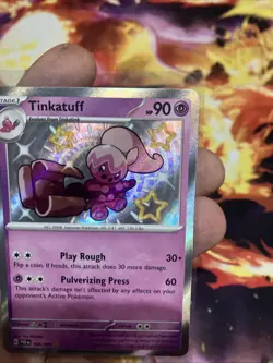 Tinkatuff 166/091 Pokemon Paldean Fates Baby Shiny Rare Near Mint - Image 3