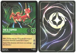 Disney Lorcana TCG Tod & Copper - Best of Friends 94/207 Rare Foil Attack Of The - Image 3