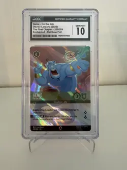 2023 Disney Lorcana Genie On the Job Enchanted Foil 209/204 CGC 10 Gem Mint - Image 1