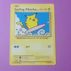 Pokemon Surfing Pikachu XY 111/108 Promo Holo Card English 2016 - Image 3