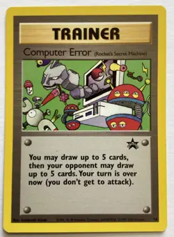 VINTAGE RARE COMPUTER ERROR TRAINER POKEMON TRADING CARD BLACK STAR PROMO 16 NEW - Image 1
