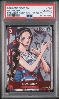 2023 ONE PIECE PREMIUM CARD COLLECTION 25TH EDITION #008 NICO ROBIN PSA 10 - Image 1