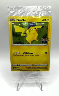 2022 Pokemon GO Pikachu 028/078 Cosmos Holo Sealed Promo Card - Image 1