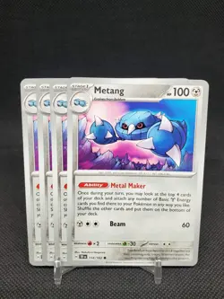 4x Metang 114/162 Temporal Forces Playset NM Pokemon Card - Image 1