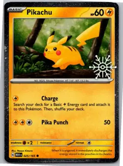 Pikachu - (Holiday Calendar) Common Miscellaneous Cards & Products 025/165 NM Ho - Image 1