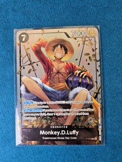 P-075 Monkey.D.Luffy Promo Card OPTCG English w/ Empty Collector's Tin - Image 2