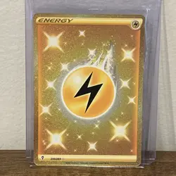 Pokemon Lightning Energy Gold TCG Evolving Skies Holo Card 235/203 Secret Rare - Image 1