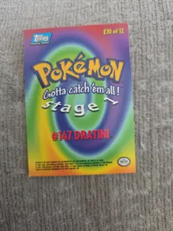 1999 Topps Pokemon Gotta Catch 'em all Stage 1 Dratini Card #147 E10 of 12 - Image 2