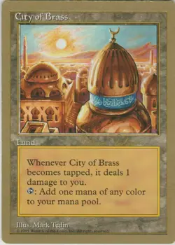 MTG 1X City of Brass X1 World Championships Seattle 1998 Magic - Image 1