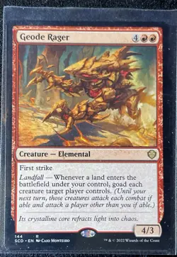 Magic: The Gathering (MTG) - Geode Rager - Starter Commander Decks (SCD) 144R - Image 1