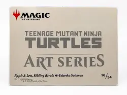 MTG TMNT Art Series Raph & Leo Sibling Rivals #16/54 Foil Stamp + Non-Stamp Pair - Image 2