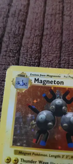 Pokemon - Magneton - Base Set - Shadowless Holo Rare 9/102 - VINTAGE - HP OBO - Image 3