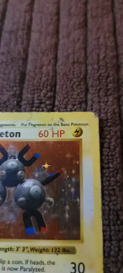 Pokemon - Magneton - Base Set - Shadowless Holo Rare 9/102 - VINTAGE - HP OBO - Image 4