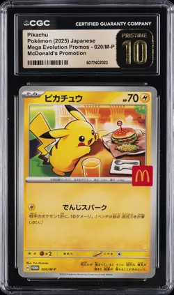 2025 POKEMON MEGA EVOLUTION MCDONALD'S PROMO PIKACHU CGC 10 PRISTINE - Image 1