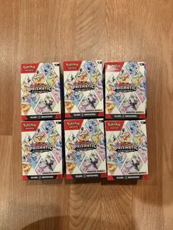 Pokemon prismatic evolutions booster bundle empty box 6 Six Total - Image 1
