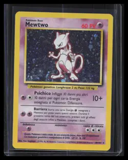 Pokemon Mewtwo 10/102 Base Set Holo LP-NM Portuguese Unlimited - Image 1