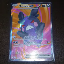 Pokemon TCG Morpeko ex 102/084 Paldean Fates Ultra Rare Full Art Holo EN - Image 1