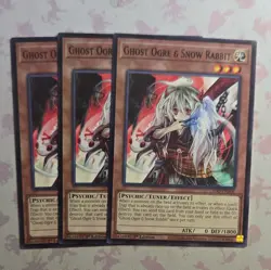 3x Ghost Ogre & Snow Rabbit 1st Edition Common L5DD-ENA06 Yu-Gi-Oh! - Image 1