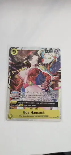One Piece TCG The Azure Sea’s Seven English Boa Hancock Super Rare OP14-112 - Image 1