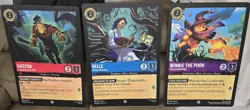 Lorcana Attack Of The Vine Jumbo Oversize Cards Winnie The Pooh, Gaston, Belle - Image 1