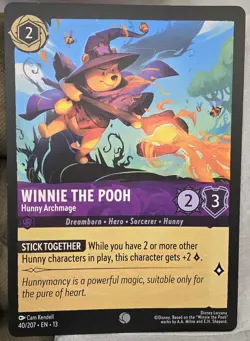Lorcana Attack Of The Vine Jumbo Oversize Cards Winnie The Pooh, Gaston, Belle - Image 4