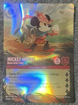 Disney Lorcana D23 Promo - Mickey Mouse Brave Little Tailor - 01/D23 - Image 1