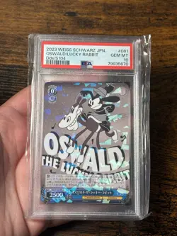 2023 Weiss Schwarz Japanese Disney 100 Oswald Lucky Rabbit #081 PSA 10 - Image 1