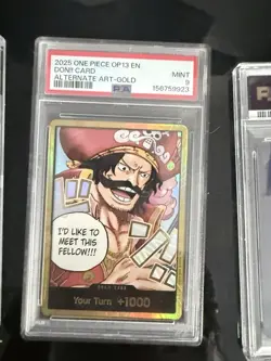 2025 One Piece Op13 En Don!! Card Alt Art (Gold) PSA 9 - Image 1