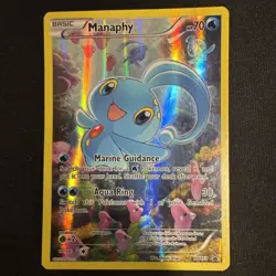 Pokemon TCG Manaphy XY113 Black Star Promo Holo Card LP - Image 1