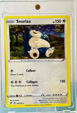 Snorlax 141/192 INVESTMENT CARD Rare- Rebel Clash 2020 Cosmos Holo Pokemon Card - Image 1