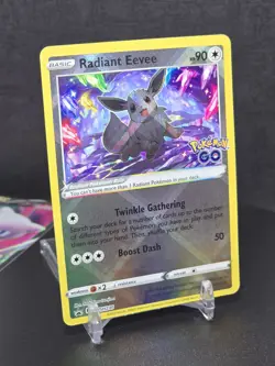 Pokemon Card Radiant Eevee SWSH230 Holo Rare Black Star Promo Pokemon Go 2022 NM - Image 1