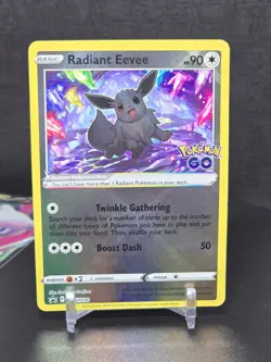 Pokemon Card Radiant Eevee SWSH230 Holo Rare Black Star Promo Pokemon Go 2022 NM - Image 3