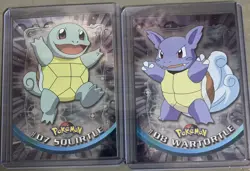 Pokemon Card - Topps Wartortle & squirtle Animation Edition 08 Foil Blue Logo MP - Image 1