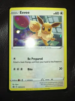 Eevee COSMOS HOLO Black Star PROMO card SWSH212 Sword & Shield Pokemon TCG 2022 - Image 1