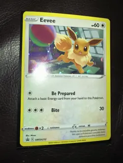 Eevee COSMOS HOLO Black Star PROMO card SWSH212 Sword & Shield Pokemon TCG 2022 - Image 2