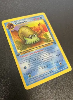 Pokemon Card 1999 Omanyte 52/62 1st Edition Fossil Set LP WOTC Vintage - Image 2