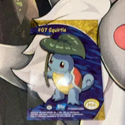 2000 Topps Pokemon TV #PC4 Squirtle #07 Clear Card Animation Series 2 - Image 2