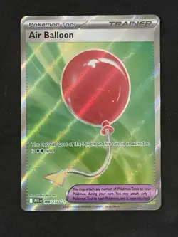 Pokemon Mega Evolution TCG Tool Trainer Holo Card - Air Balloon (166/132) - Image 1