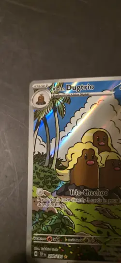 Pokemon TCG Alolan Dugtrio Holo Illustration Rare Card 208/191 Surging Sparks - Image 5